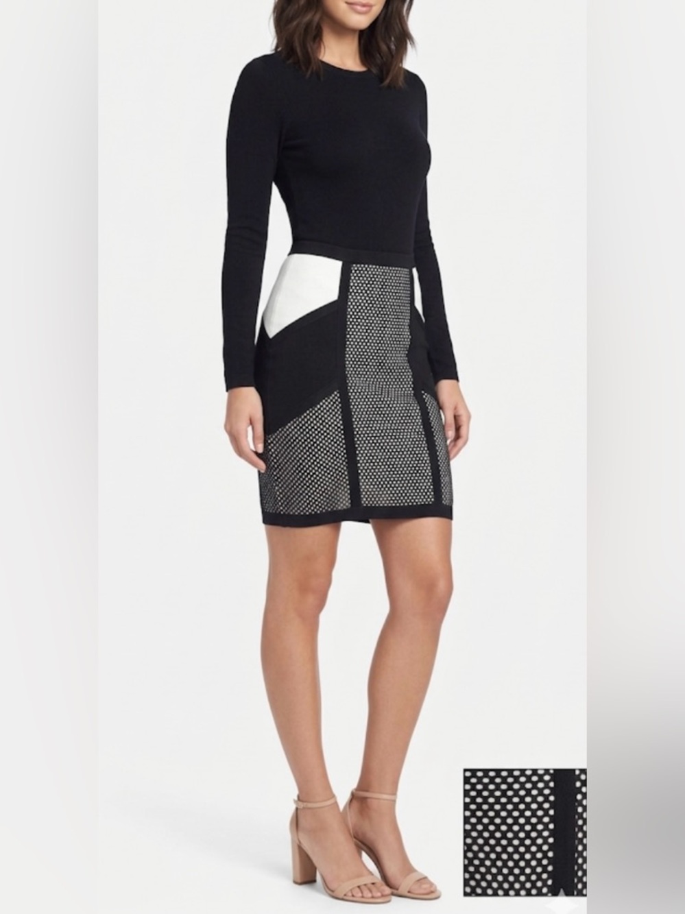 Bebe Pencil Women’s Skirt Black And White Size Small